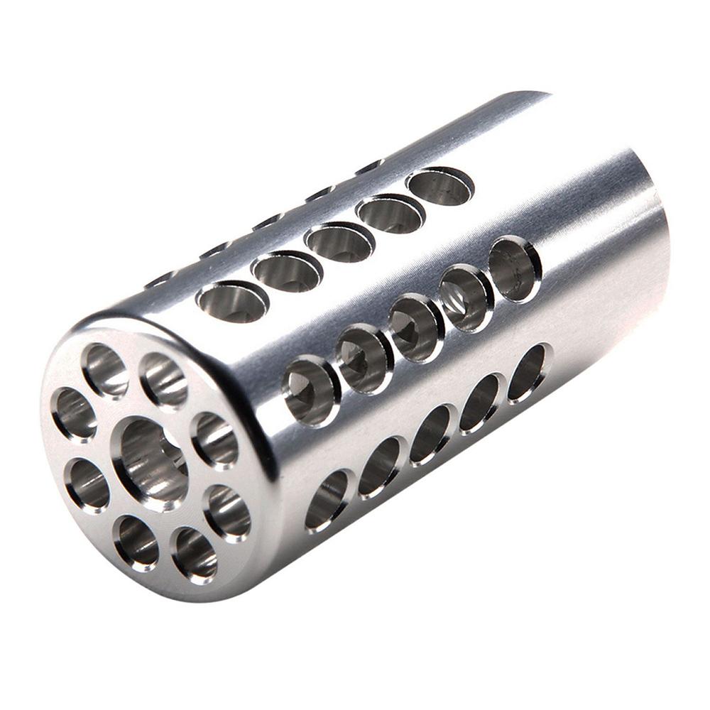 Tactical Solutions X-Ring Rifle Muzzle Compensator for Ruger 10/22 .22 LR .920″ 1/2×28 Thread Silver