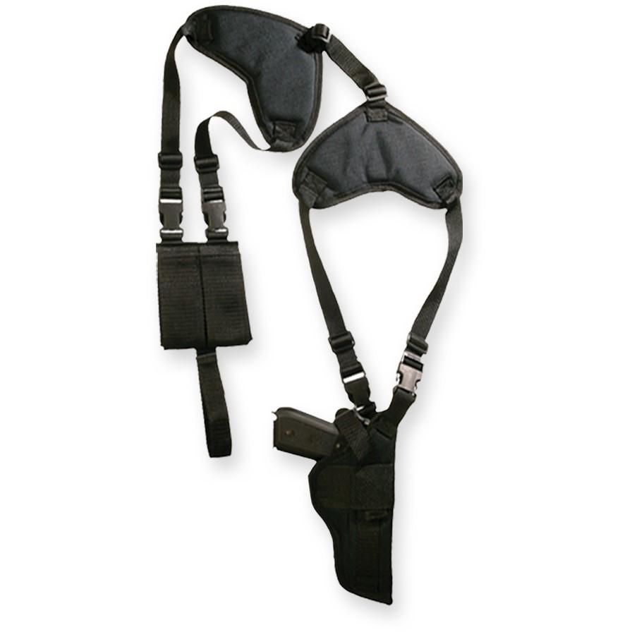 Bulldog Deluxe Shoulder Holster for Large Frame Auto 4″ – 4.5″ Barrels Black Ambi