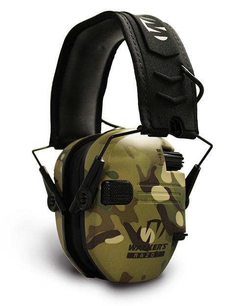 Walker’s Razor Slim Shooter Folding Electronic Muff- Camo Tan