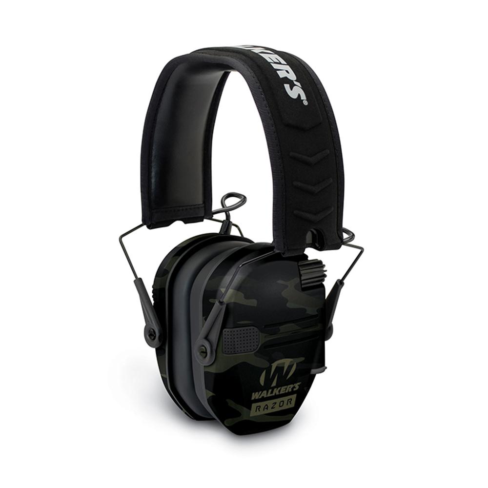 Walker’s Razor Slim Shooter Folding Electronic Muff–Camo Grey