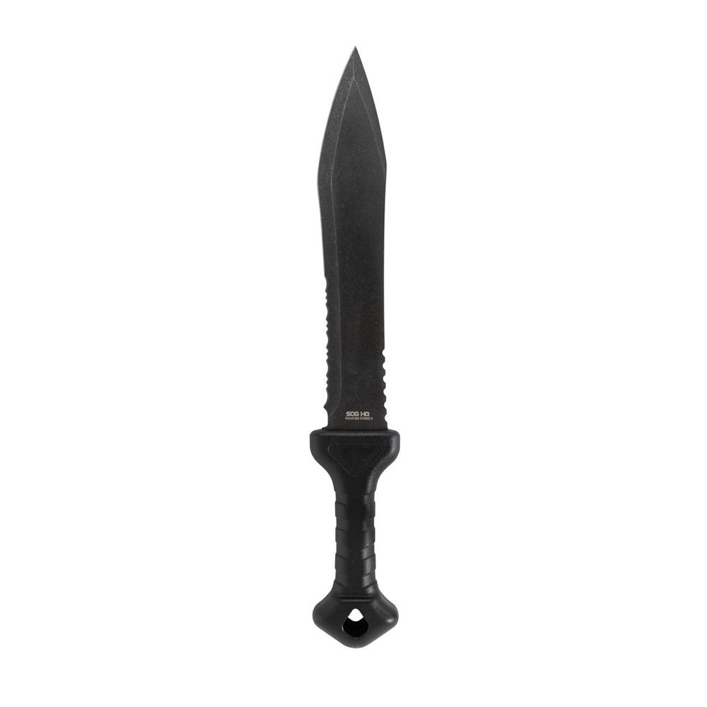 SOG Phantom Strike II Machete Fixed Knife 12-3/5″ Spear Point Blade Black