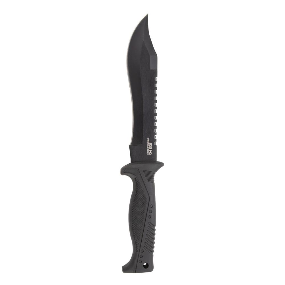 SOG Knives Pinnacle Bowie Fixed Knife 7-1/2″ Clip Point Blade Black