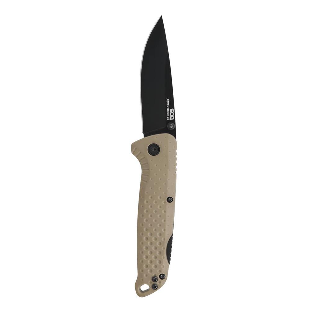 SOG Knives Adventurer LB Folding Knife 3″ Drop Point Blade FDE