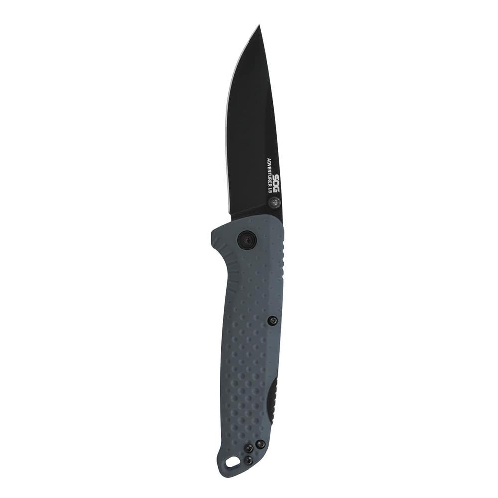 SOG Knives Adventurer LB Folding Knife 3″ Drop Point Blade Grey