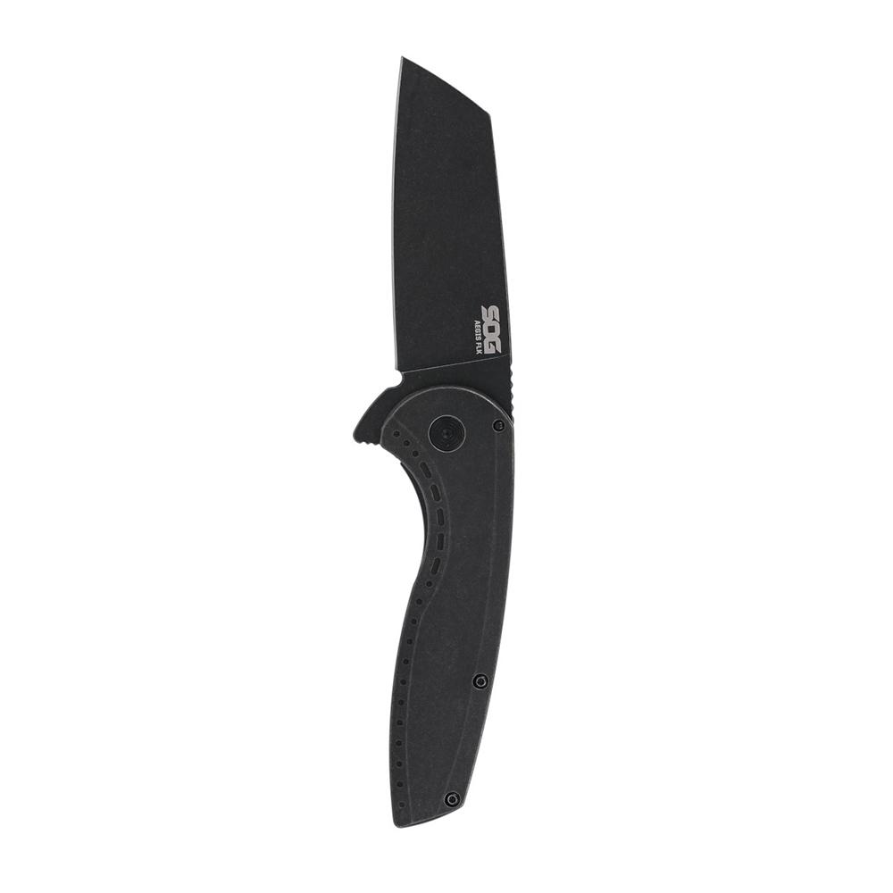 SOG Knives Aegis FLK 2.0 Folding Knife 3-1/4″ Wharncliffe Blade Black Blister