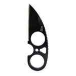 SOG Knives Snarl Blackout Fixed Blade Knife 2.3″ Sheepsfoot Blade Black Blister