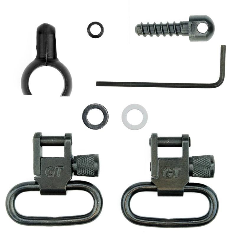 Grovtec Two Piece Barrel Band Swivel Sets .800″ to .850″ Black