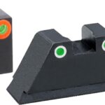 Ameriglo Green Tritium Round Outline Orange .315/White .392 for Glock Tall Suppressor