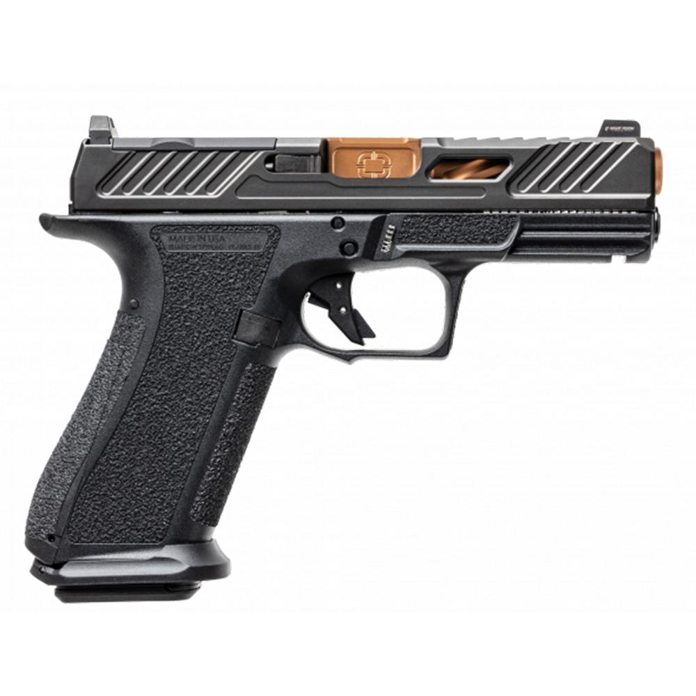 Shadow Systems XR920 Elite Slide Optic Handgun 9mm Luger 10rd Magazines (2) 4″ Bronze Barrel Black CA Compliant