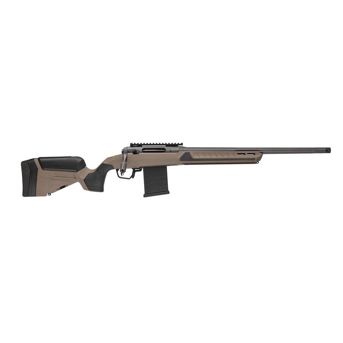 Savage 110 Core Tactical Rifle 308 Win 10rd Magazine 24″ Threaded Fluted Barrels Coyote Tan Synthetic Stock