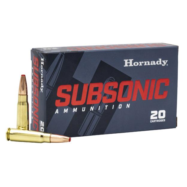 Hornady Subsonic Ammunition 7.62×39 255gr Sub-X 1050 fps 20/ct