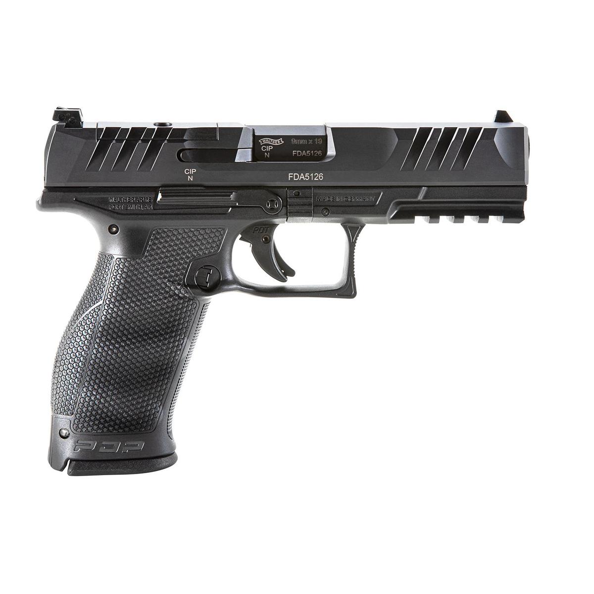 Walther PDP Full Size Optic Ready Handgun 9mm Luger 10rd Magazine(2) 4.5″ Barrel Black Polymer CA Compliant