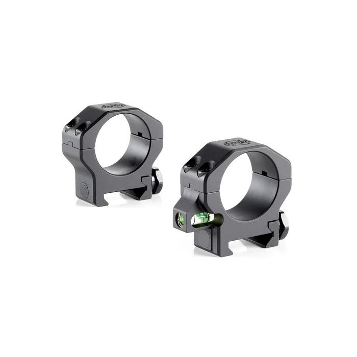 RPM Precision 30mm Low (.885”) Scope Rings with Co-linear Bubble Level