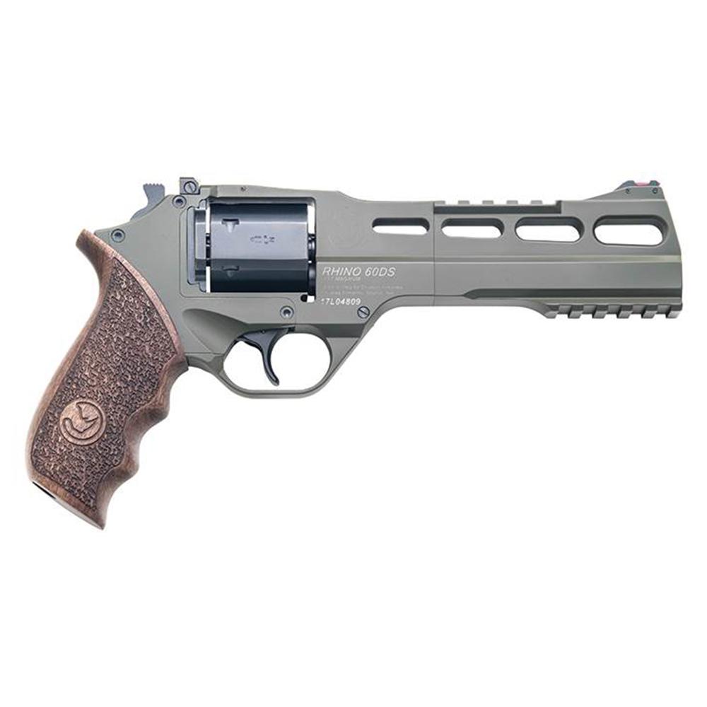 Rhino Revolver 60DS 6″ Hunter Od Green with 3 moon clips 6 rounds
