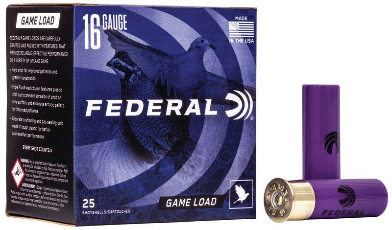 Federal Game Shok Shotshells 16ga 2-3/4″ 1oz 1165 fps #7.5 25/ct