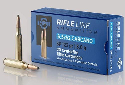 PPU Rifle Ammunition 6.5x52mm Carcano 123 gr SP 2690 fps – 20/ct