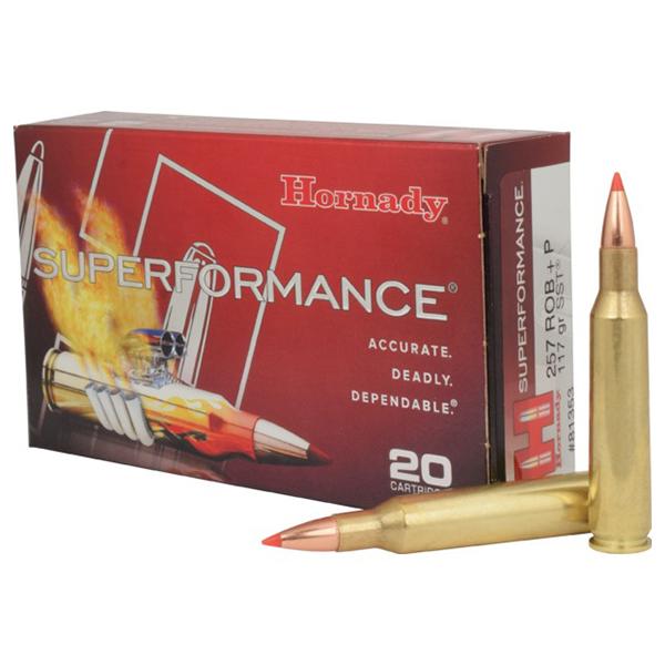 Hornady Superformance Rifle Ammunition .257 Roberts +P 117 gr SST 2945 fps – 20/box