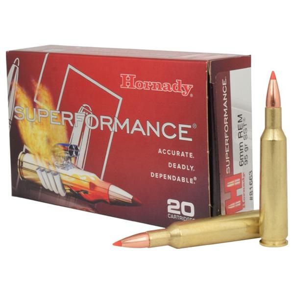Hornady Superformance Rifle Ammunition 6mm Rem 95 gr SST 3235 fps – 20/box