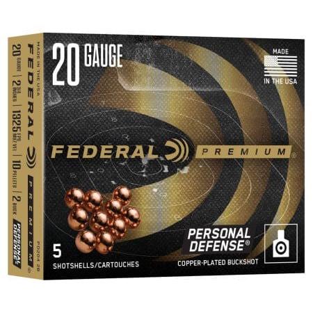 Federal Personal Defense Shotshells w/Flitecontrol 20ga 2-3/4″ 10 Plts 1325 fps #2B 5/ct