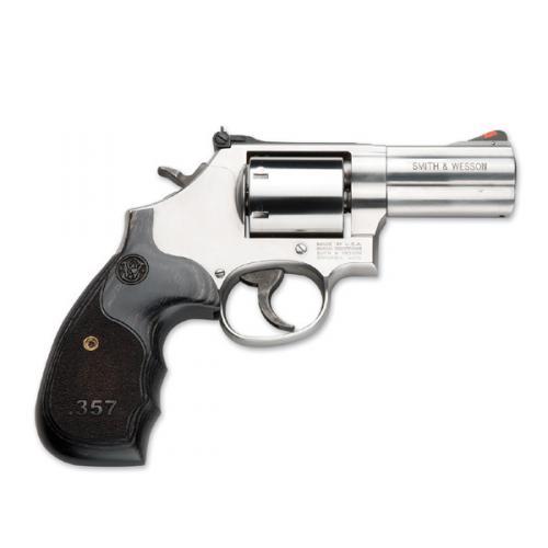 Smith & Wesson L-Frame Model 686 Plus Handgun .357 Mag 7rd Capacity 3″ Barrel Silver with Black