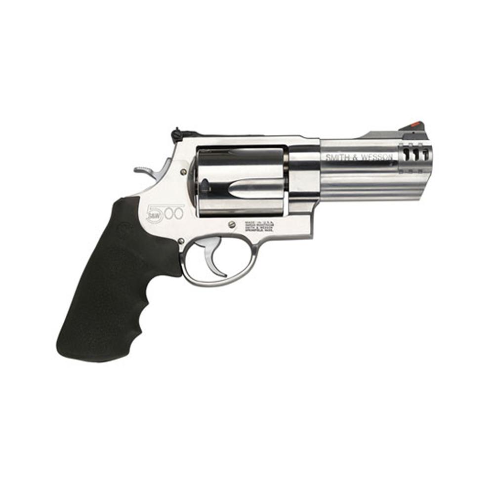 Smith & Wesson M500 Handgun .500 S&W Mag 5rd Capacity 4″ Barrel Stainless Steel with Black Grip