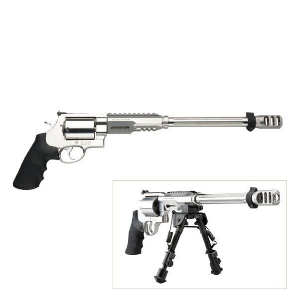 S&W PC M460XVR Handgun .460 S&W Mag 5rd Capacity 14″ Barrel Satin Stainless Finish with Bipod