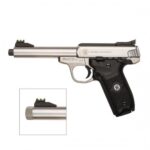 Smith & Wesson SW22 Victory Handgun .22 LR 10rd Magazines (2) 5.5″ Threaded Barrel Silver with Black Grip