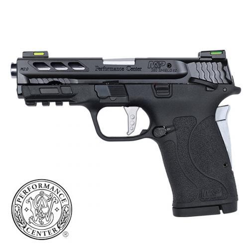S&W Performance Center M&P 380 SHIELD EZ M2.0 Handgun .380 Auto 8rd Magazine 3.8″ Sliver Ported Barrel