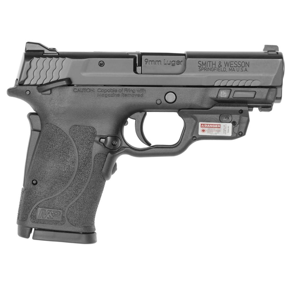 S&W M&P 9 SHIELD EZ Manual Thumb Safety Handgun 9mm Luger 8rd Magazine 3.75″ Barrel with Crimson Trace Red Laserguard