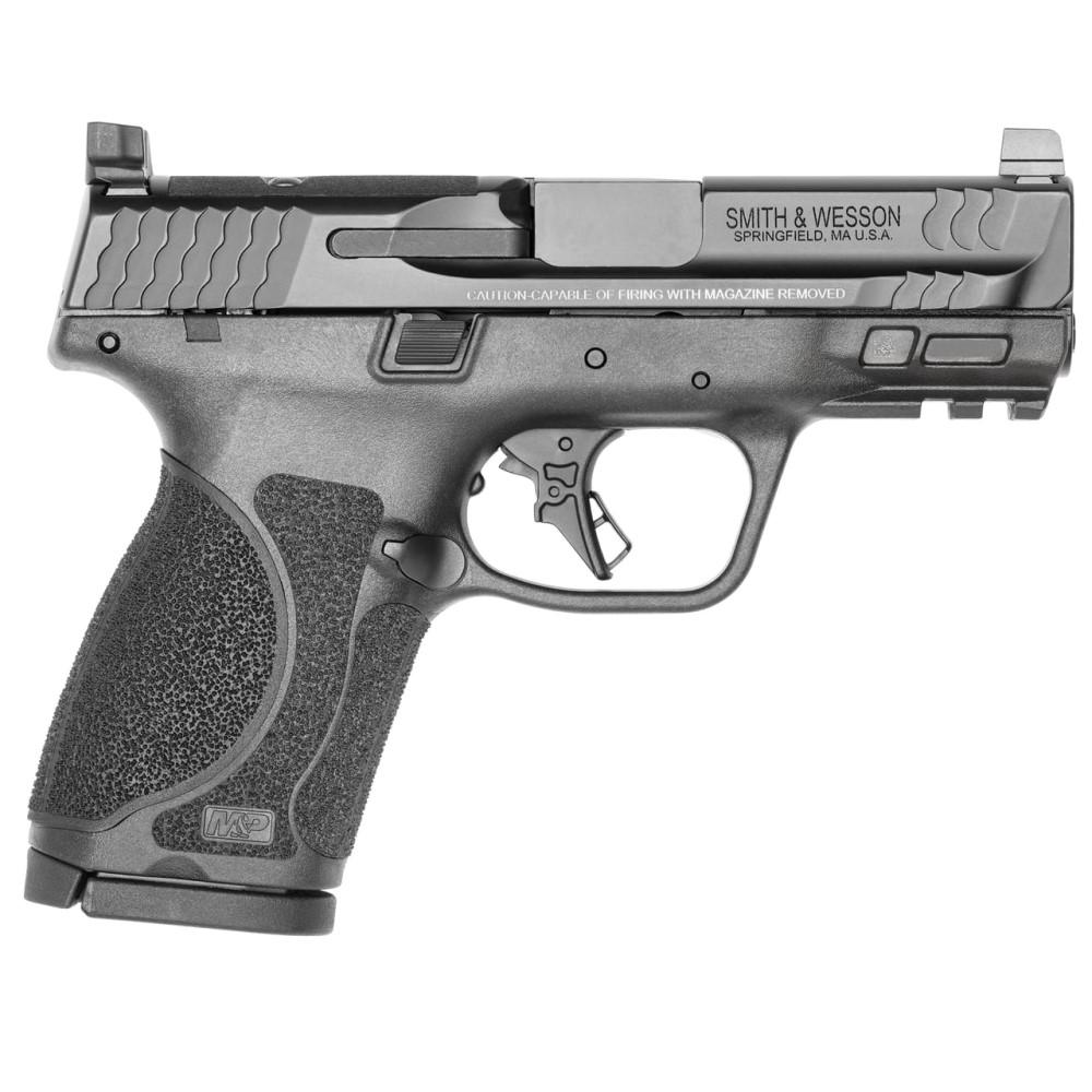 Smith & Wesson M&P 9 M2.0 Compact Handgun 9mm Luger 15rd 3.6″ Barrel Black Optic Ready No Thumb Safety
