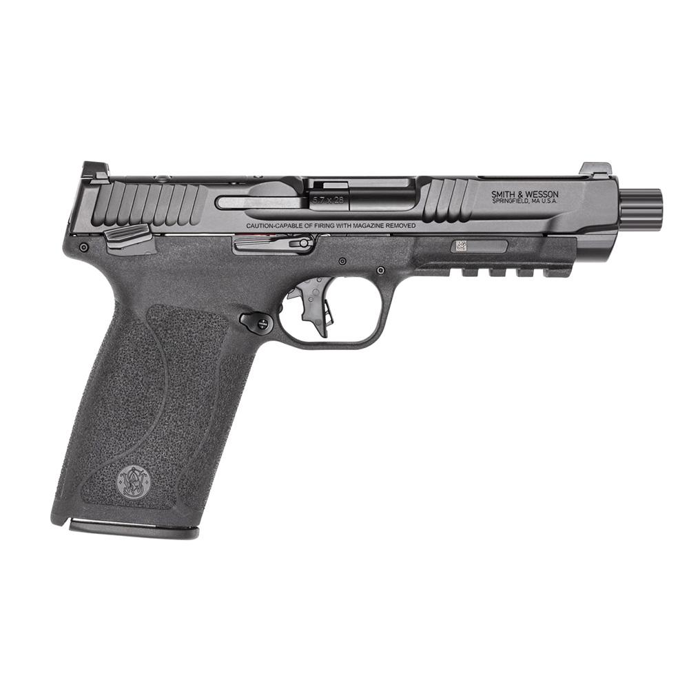 Smith & Wesson M&P 5.7 OR Handgun 5.7x28mm 22rd Magazines (2) 5″ Threaded Barrel Thumb Safety Black