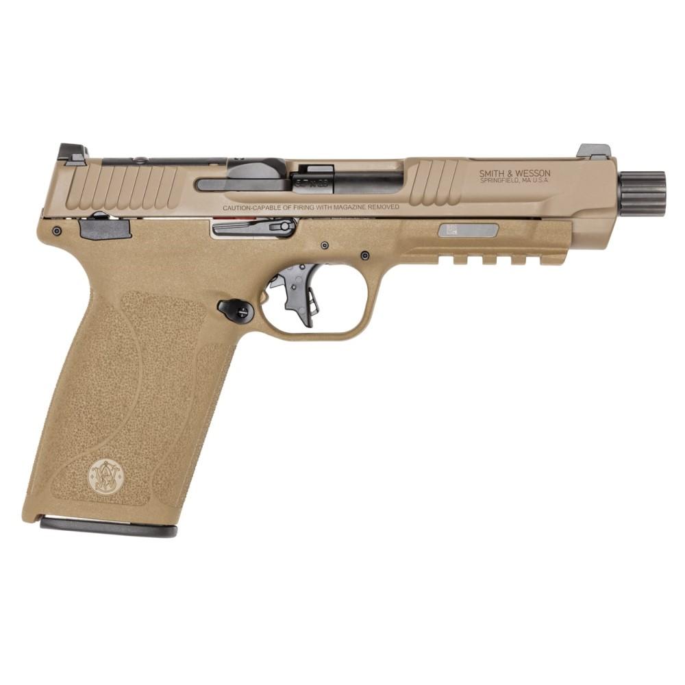 Smith & Wesson M&P 5.7 Handgun 5.7x28mm 22rd Magazine 5″ Threaded Barrel FDE