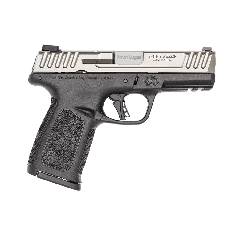 S&W SD9 2.0 Handgun 9mm Luger 16rd Magazine(1) 4″ Barrel White Dot Sights No Thumb Safety 2-Tone