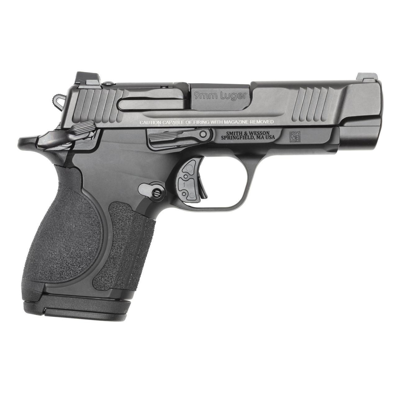 S&W CSX E-Series Handgun 9mm Luger 10(1)/12(1)/17(1)rd Magazines 3.6″ Barrel Thumb Safety Black Slide