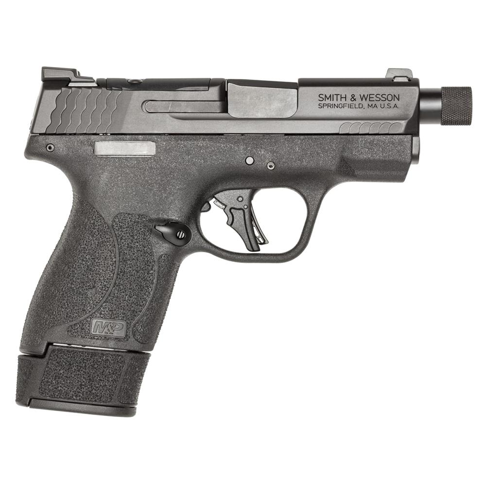 S&W M&P 9 Shield Plus Handgun 9mm Luger 10/13/15rd Magazines 3.7″ Threaded Barrel OR Night Sight No Thumb Safety