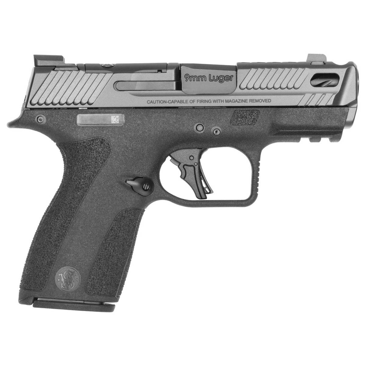 S&W PC M&P 9 Shield X Carry Comp Handgun 9mm Luger 13(1)&15(1)rd Magazines 3.6″ Comp Barrel Thumb Safety Black