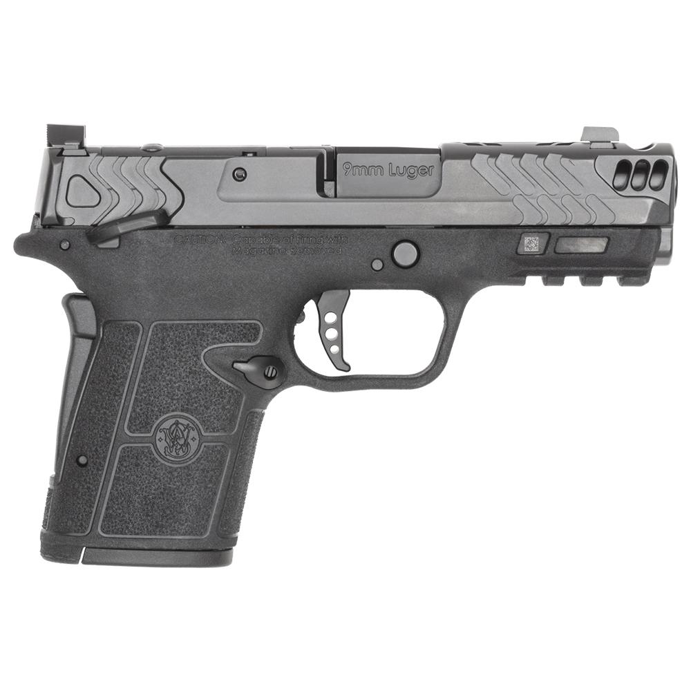 Smith & Wesson PC Equalizer Carry Comp Handgun 9mm Luger 10rd (1) 13rd (1) & 15rd (1) Magazines 3.675″ Barrel Black Thumb Safety