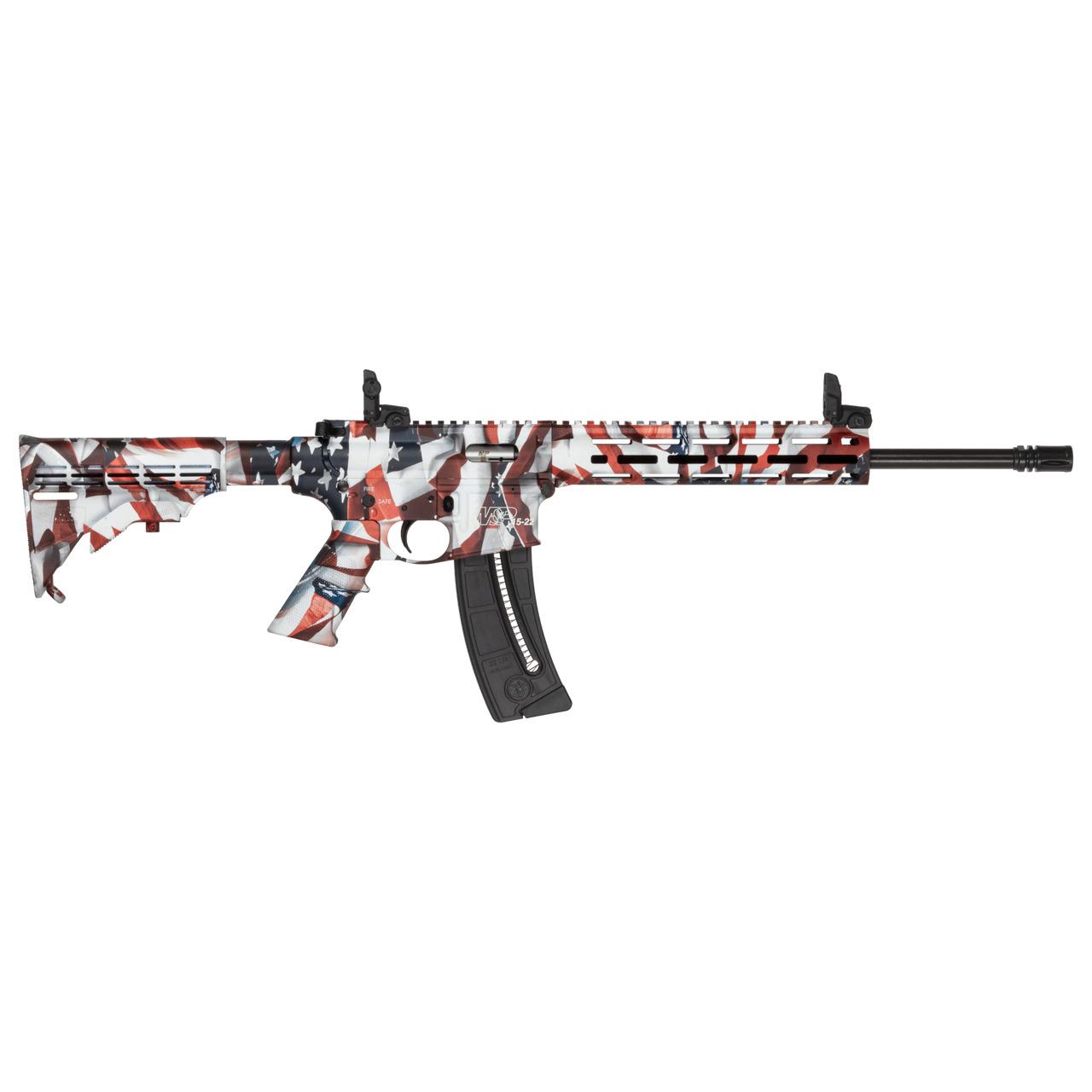 M&P 15-22 Sport Flag Finish .22 LR 25rd Magazine(1) 16.5″ Threaded Barrel M-LOK Handguard Folding Sights