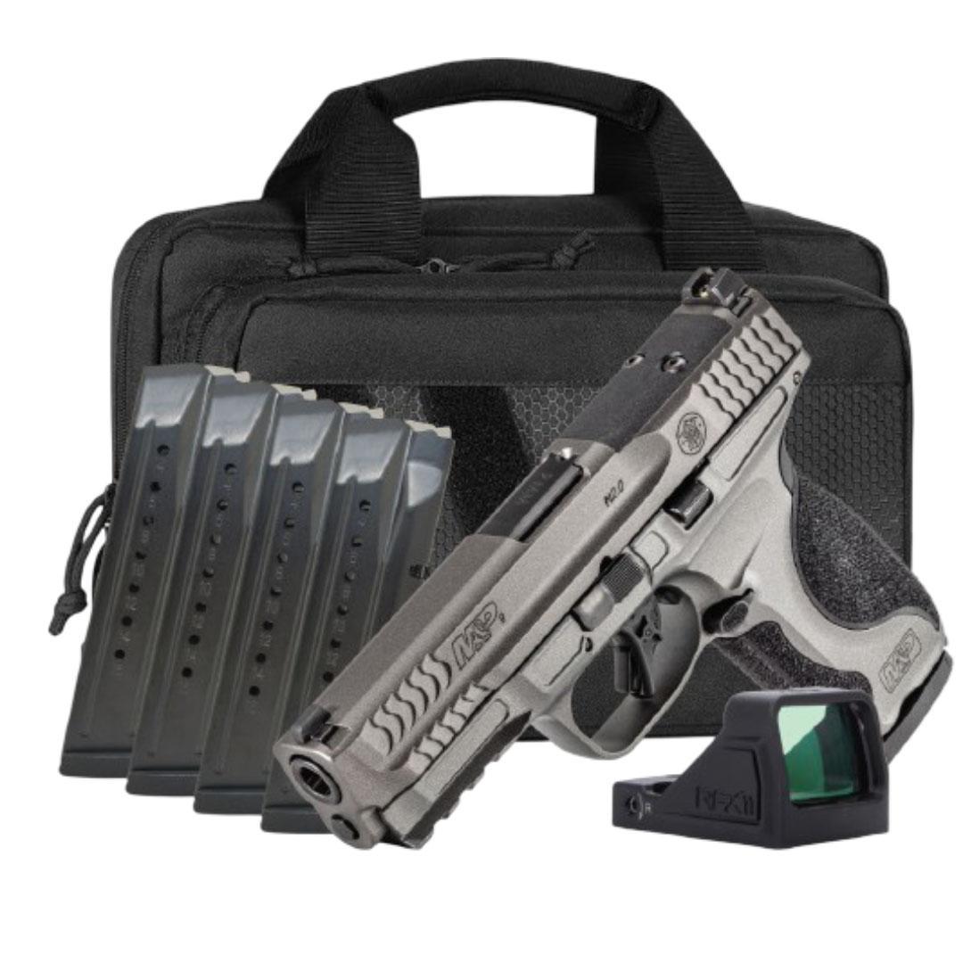 S&W M&P9 M2.0 Metal OR NTS Carry On Bundle 9mm Luger 17rd Magazines(5) 4.25″ Barrel w/RFX 11 Savior Specialist Bag