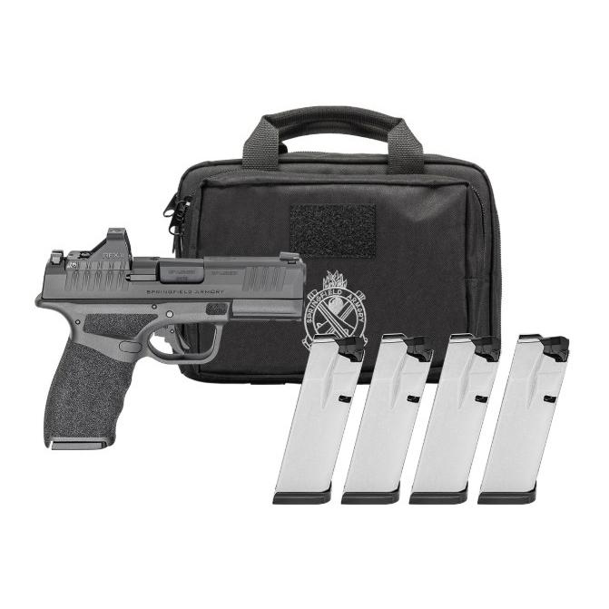 Springfield Gear Pac Hellcat Pro OSP Handgun 9mm Luger 10rd(4) Magazines 3.7″ Barrel Black Green Dot Bag CA Compliant
