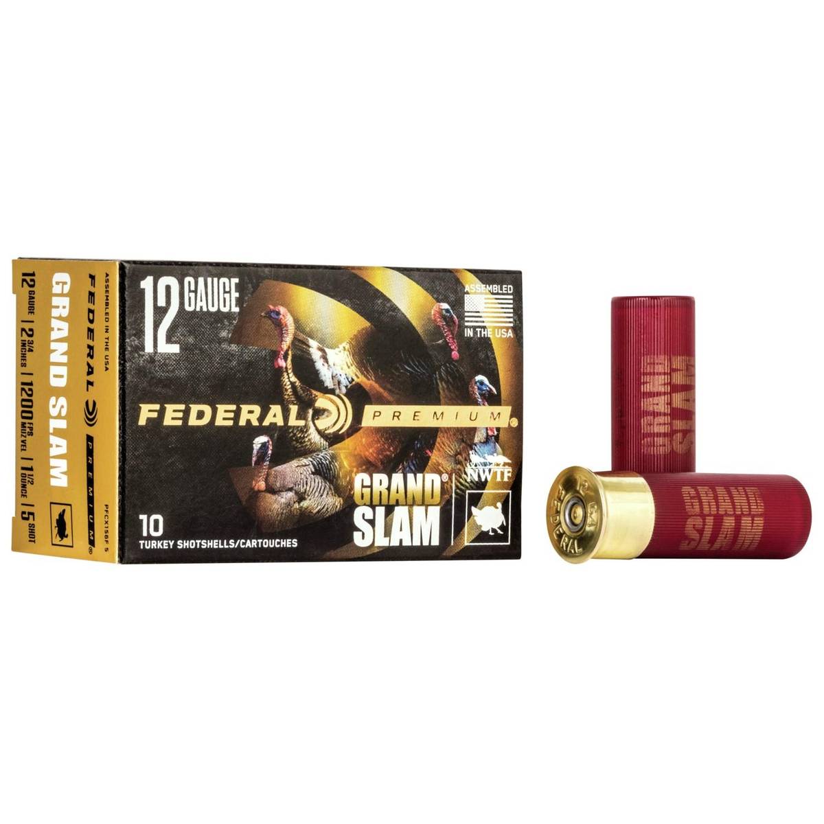Federal Grand Slam Shotshells 12 ga 2-3/4″ 1-1/2 oz 1200 fps 5 10/rd