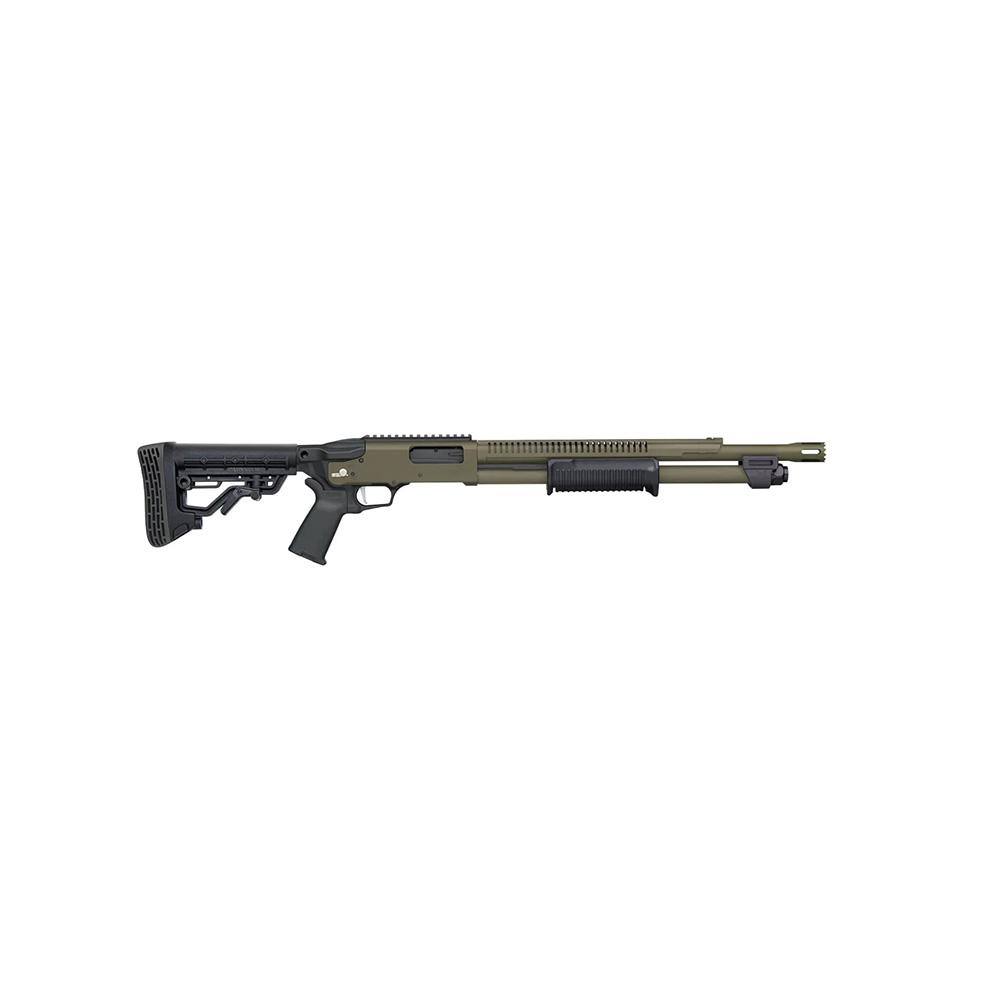 Mossberg 590R Stand-Off OD Green Cerakote Shotgun 12ga 3″ Chamber 6rd Capacity 18.5″ Barrel Adjustable Stock