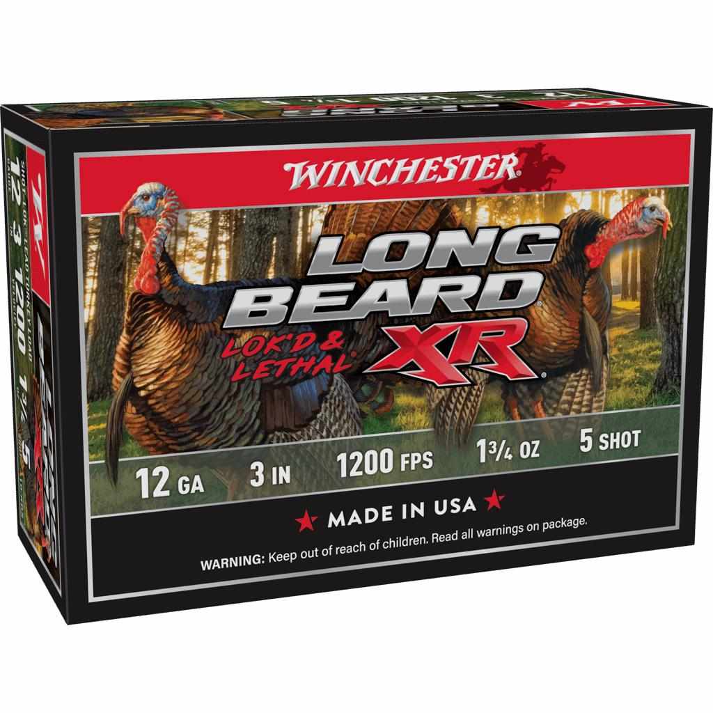 Winchester Long Beard XR Shotshells 12 ga 3″ 1-3/4 oz #5 1200 fps 10/ct