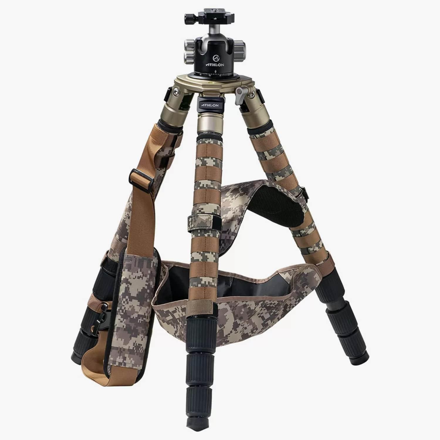 Athlon Midas CF29 Carbon Fiber Tripod 9″ – 65″ Camo with Soft Sided Carrying Case
