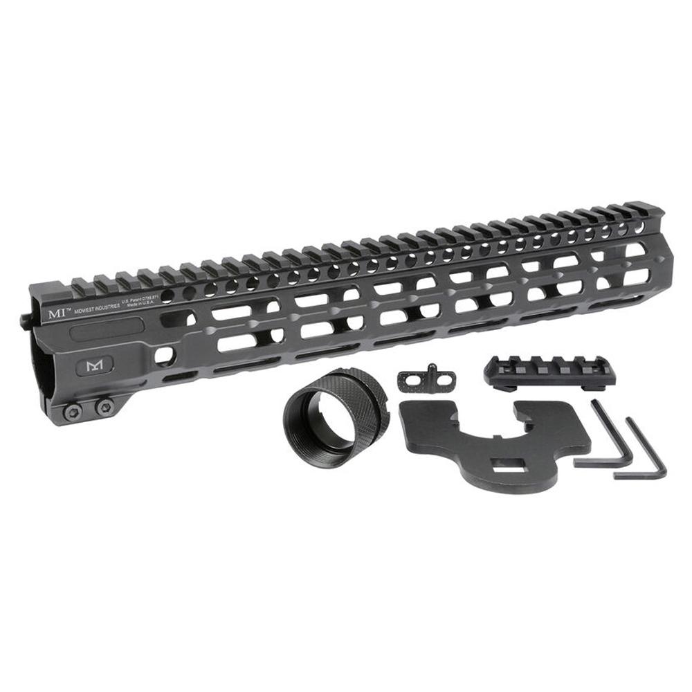 Midwest Industries Combat Rail Free Float Handguard 12.625″ MLOK Black