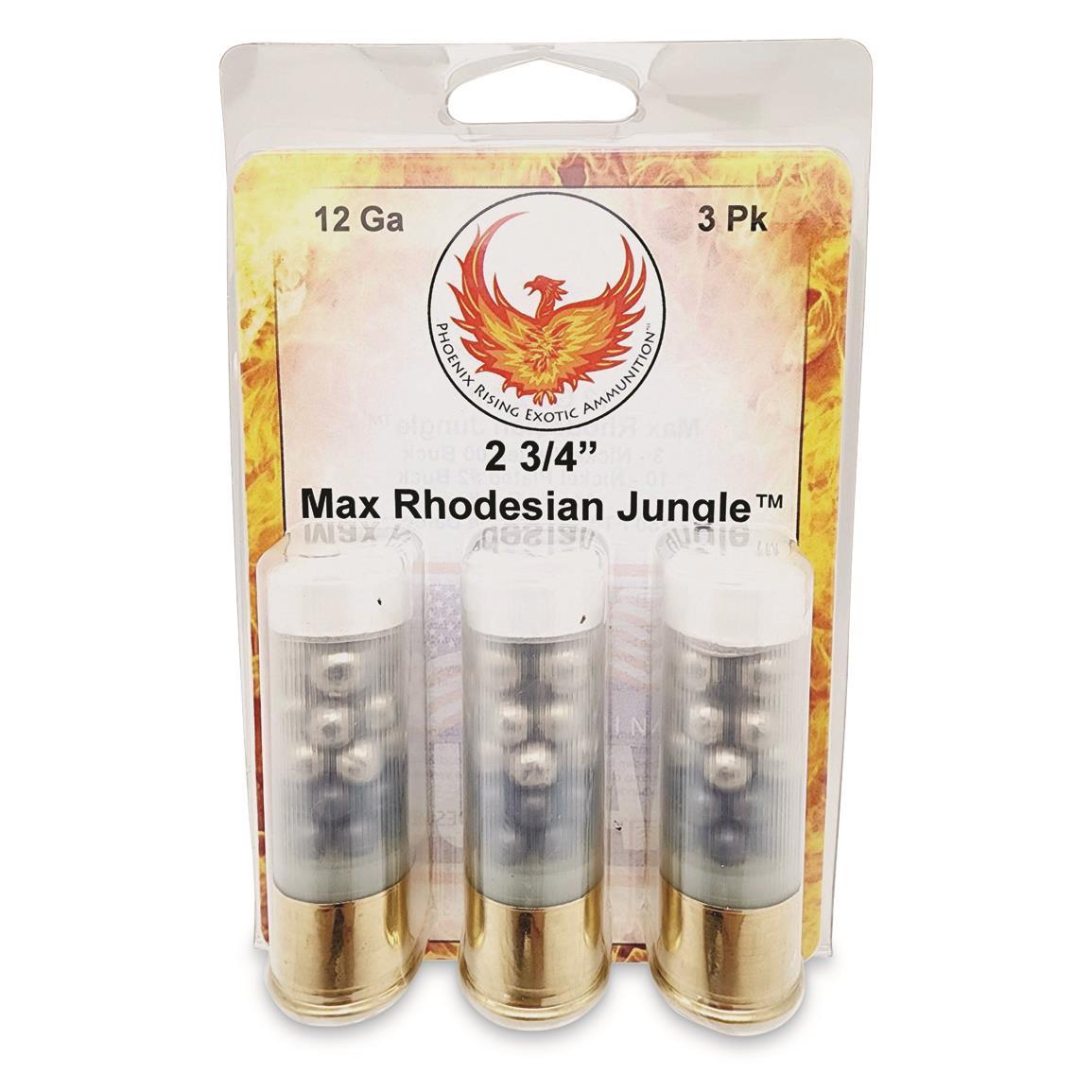 Reaper Defense Exotic Ammo Rhodesian Jungle Shotshells 12 ga 2-3/4″ 1150 fps  #4/#2/00 3/ct