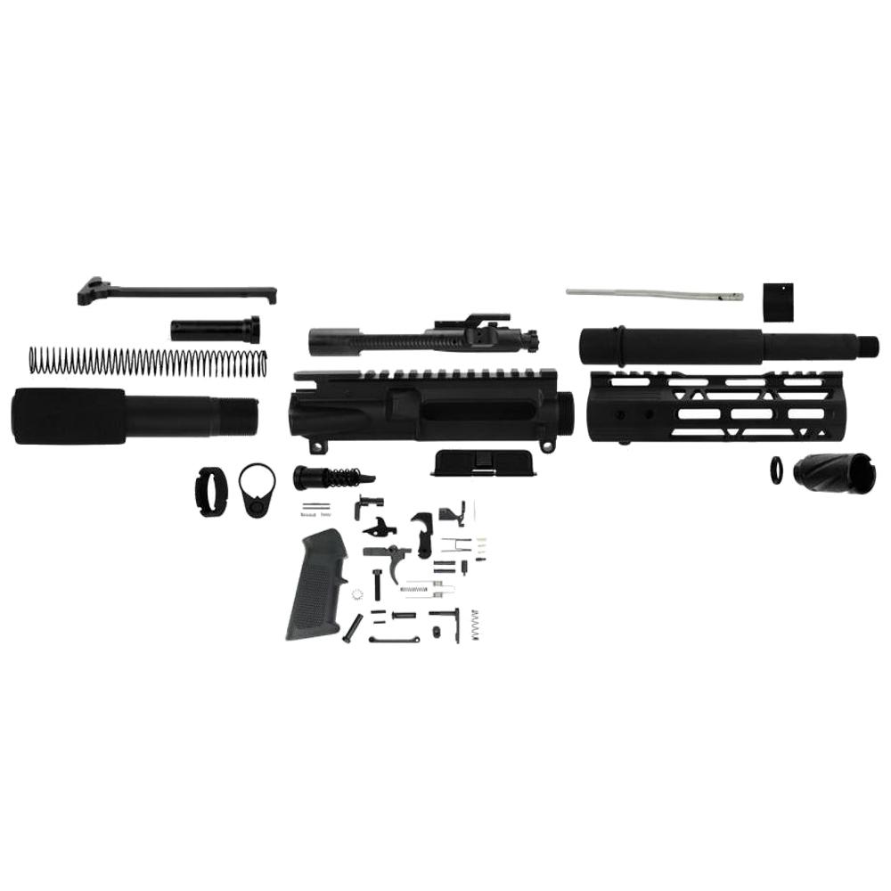 TacFire 7.5″ Unassembled AR 300 Blackout Pistol Build Kit with Lower Parts Kit