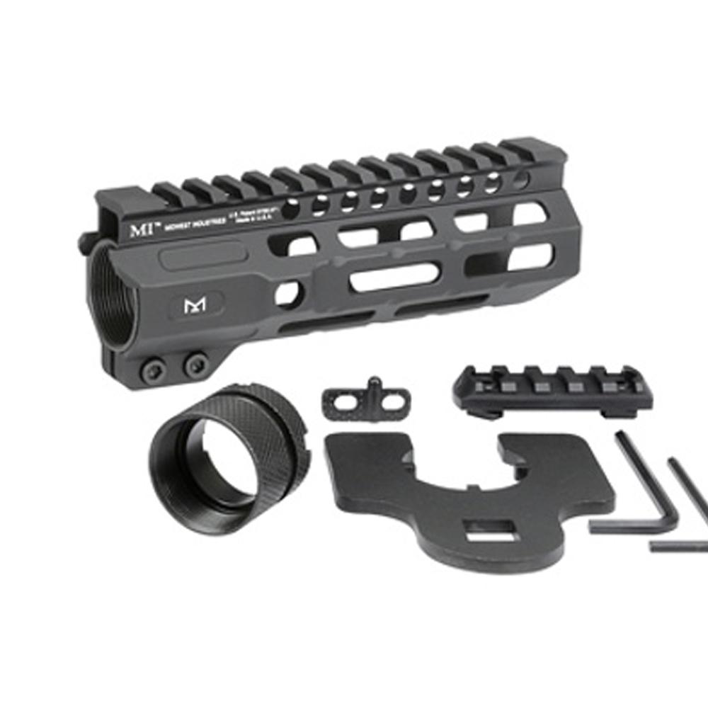 Midwest Industries Combat Rail One Piece Free Float MLOK Handguard 6″ Black