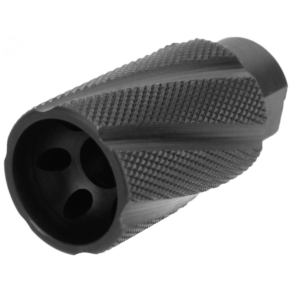 TacFire Knurled Linear Compensator Sound & Concussion Forwarder .223/5.56 1/2×28 Black