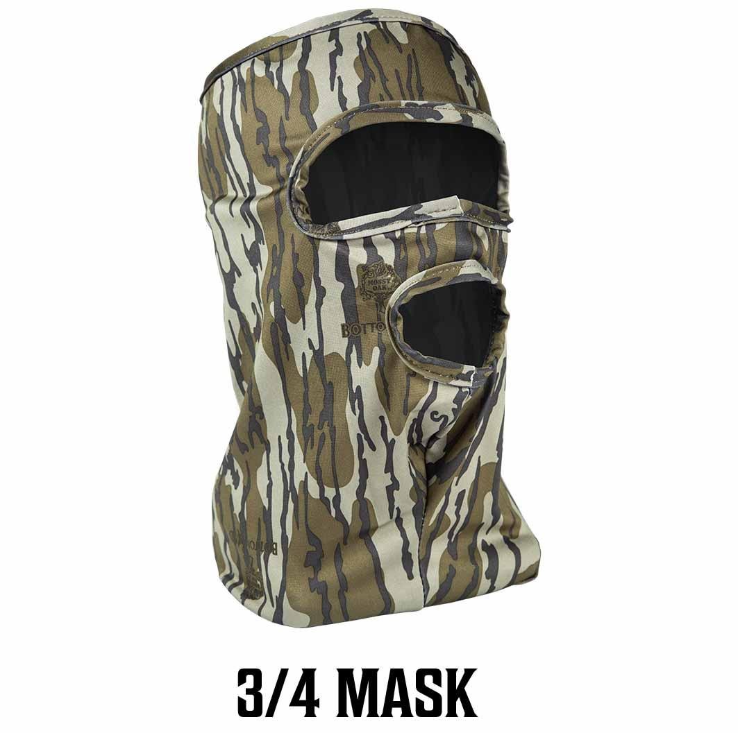 Primos Stretch Fit Mask – Mossy Oak Bottomland 3/4 Face